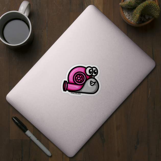 Turbo Snail (Version 1) - Pink / Gray by hoddynoddy